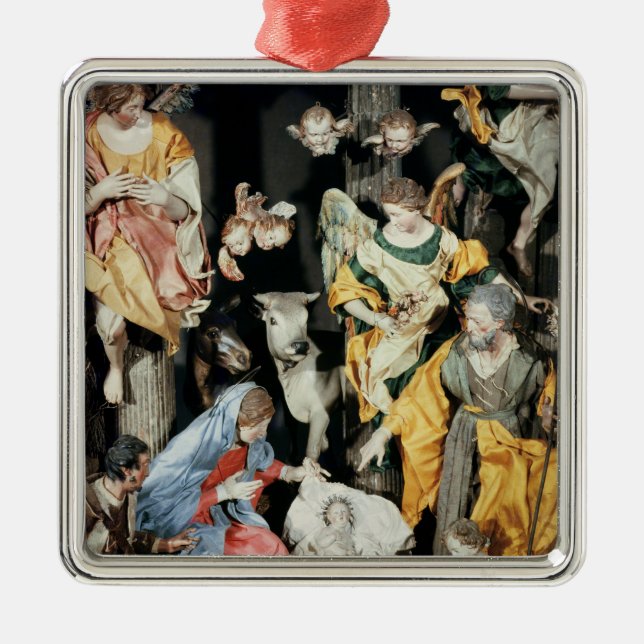 The Nativity, made in Naples Metal Ornament (Front)