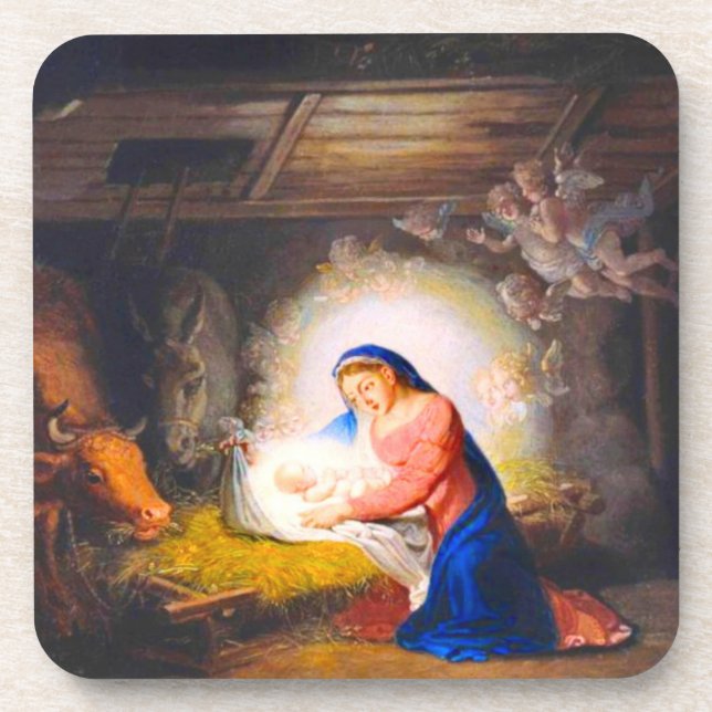 The Nativity of Christ Beverage Coaster (Front)