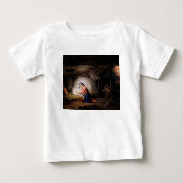 The Nativity of Christ (by Vladimir Borovikovsky) Baby T-Shirt (Front)