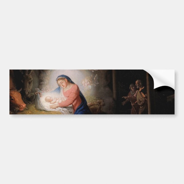 The Nativity of Christ (by Vladimir Borovikovsky) Bumper Sticker (Front)