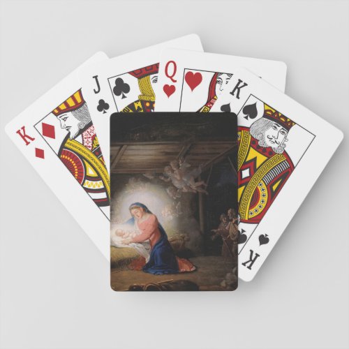 The Nativity of Christ by Vladimir Borovikovsky Playing Cards