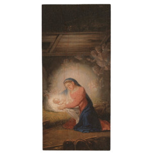 The Nativity of Christ (by Vladimir Borovikovsky) Wood Flash Drive