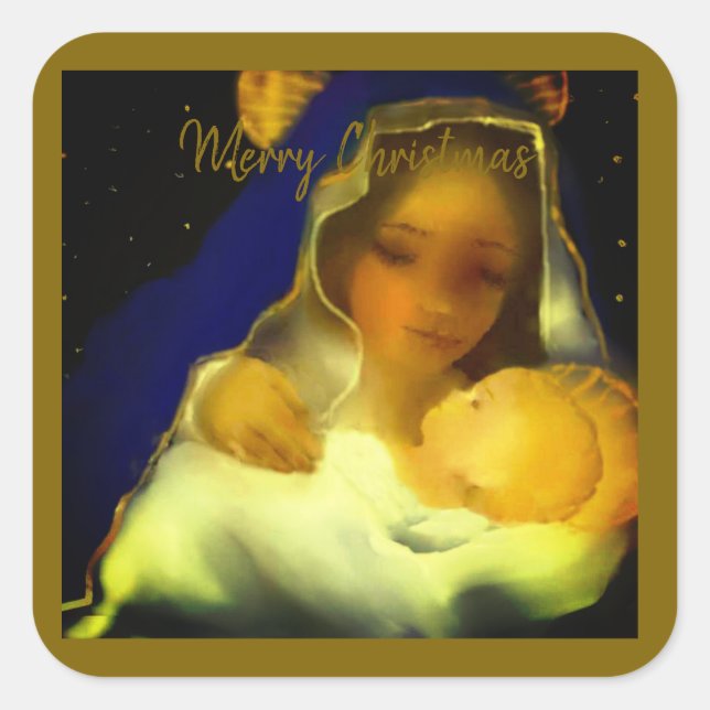 The Nativity Of Christ Square Sticker (Front)