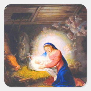 The Nativity of Christ Square Sticker
