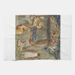 The Nativity of Jesus Christ by Giotto Art Kitchen Towel