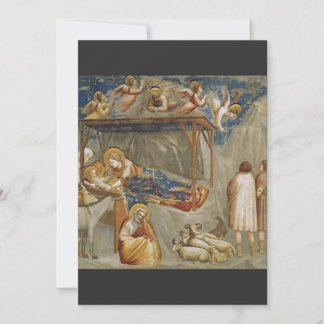 The Nativity of Jesus Christ by Giotto  Invitation (Front)