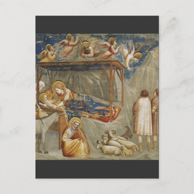 The Nativity of Jesus Christ by Giotto  Postcard (Front)