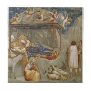 The Nativity of Jesus Christ by Giotto Renaissance Ceramic Tile