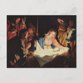 The Nativity of Jesus - Gerard van Honthorst Postcard