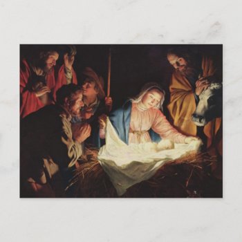 The Nativity Of Jesus - Gerard Van Honthorst Postcard by dmorganajonz at Zazzle