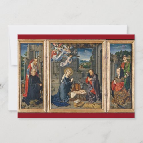 The Nativity Scene Jesus Christ Religious Painting Holiday Card