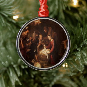 The Nativity Shepherds 1668 Metal Ornament