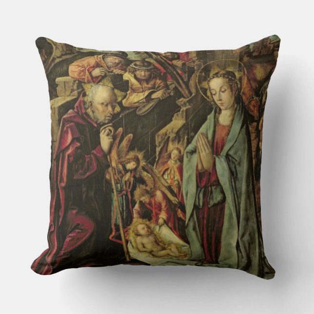 The Nativity Throw Pillow (Front)