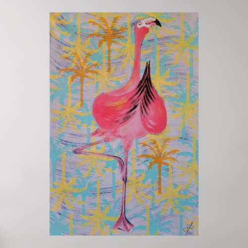 The Natural Yogi flamingo tree pose Poster