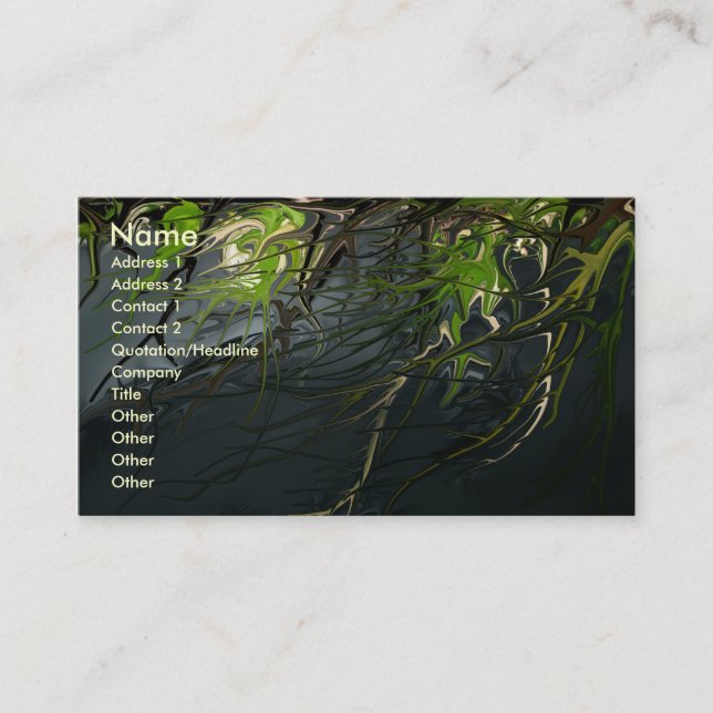 The Nature of Night business card (Front)
