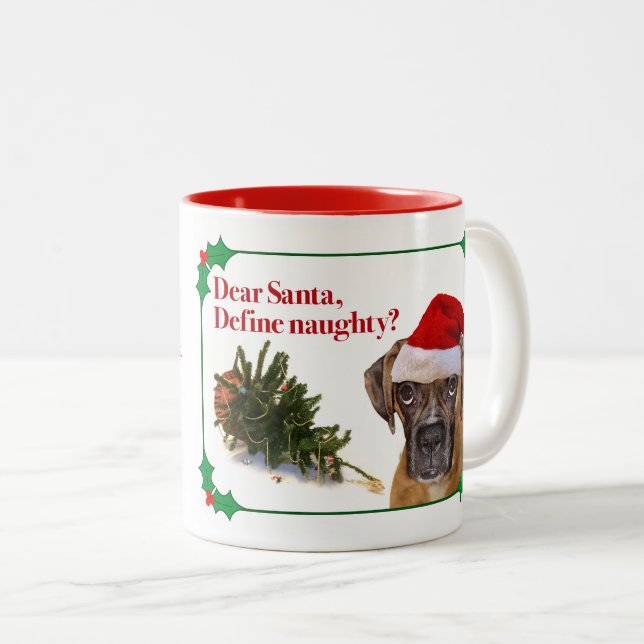 The Naughty Boxer Holiday Mug (Front Right)