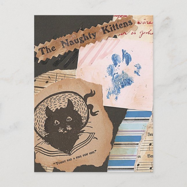 The Naughty Kittens Collage Postcard (Front)