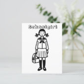 The Naughty Schoolgirl. Coloring Page (Standing Front)