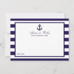 The Nautical Anchor Navy Stripe Wedding Collection Advice Card<br><div class="desc">Celebrate in style with these nautical anchor advice cards. The simple yet stylish design will allow your guests to write a note of advice for you to keep and read over in years to come. The wording is easy to personalize so these cards can quickly be transformed into advice cards...</div>