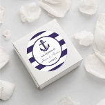 The Nautical Anchor Navy Stripe Wedding Collection Classic Round Sticker<br><div class="desc">The nautical anchor navy stripe wedding collection is perfect for any couple planning a romantic marriage by the sea. 
 
 These invitation seals can be personalized for your special occasion and would make the perfect label for any wedding,  bridal shower,  engagement party,  birthday party and much,  much more.</div>