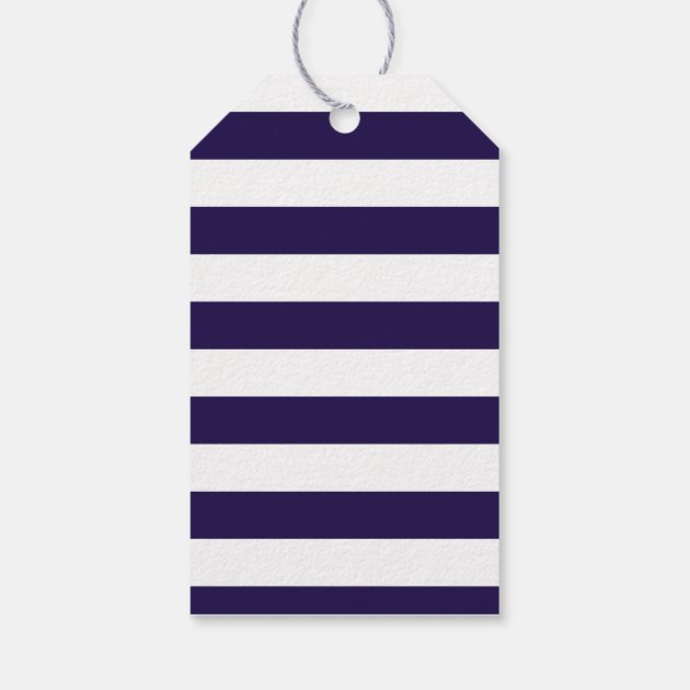 The Nautical Anchor Navy Stripe Wedding Collection Gift Tags