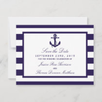 The Nautical Anchor Navy Stripe Wedding Collection Save The Date