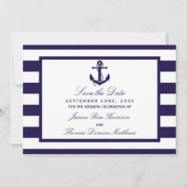 The Nautical Anchor Navy Stripe Wedding Collection Save The Date