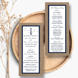 The Nautical Lighthouse Burlap Wedding Collection Program