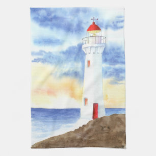 The Nautical Lighthouse Mountains Kitchen Towel