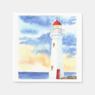 The Nautical Lighthouse Mountains Napkins