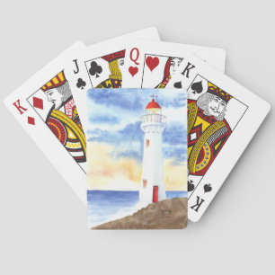 The Nautical Lighthouse Mountains Poker Cards