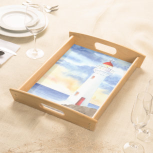 The Nautical Lighthouse Mountains Serving Tray
