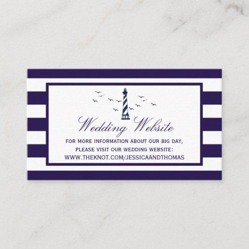 The Nautical Lighthouse Wedding Collection Enclosure Card