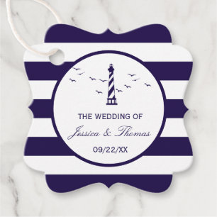 The Nautical Lighthouse Wedding Collection Favor Tags