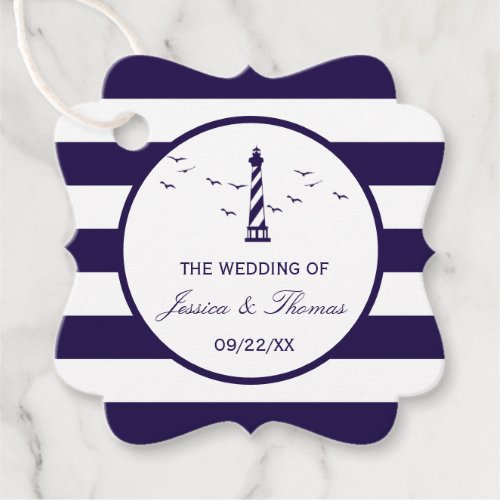 The Nautical Lighthouse Wedding Collection Favor Tags