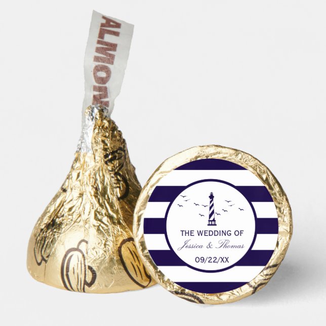 The Nautical Lighthouse Wedding Collection Hershey®'s Kisses® (Front)