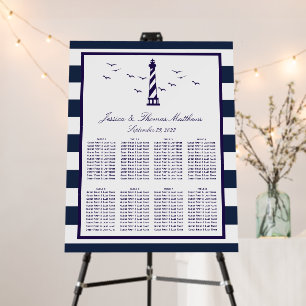 The Nautical Lighthouse Wedding Collection Seating Foam Board