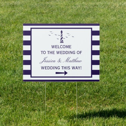 The Nautical Lighthouse Wedding Collection Sign