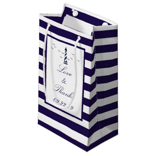 The Nautical Lighthouse Wedding Collection Small Gift Bag