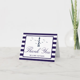 The Nautical Lighthouse Wedding Collection Thank You Card