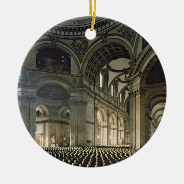 The Nave of St. Paul's Cathedral (photo) Ceramic Ornament (Front)