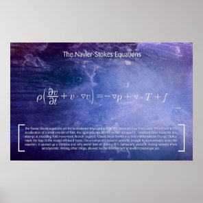 The Navier-Stokes Equations - Math Poster