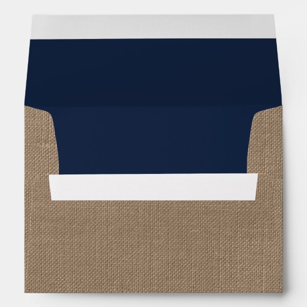 The Navy Anchor On Burlap Beach Wedding Collection Envelope