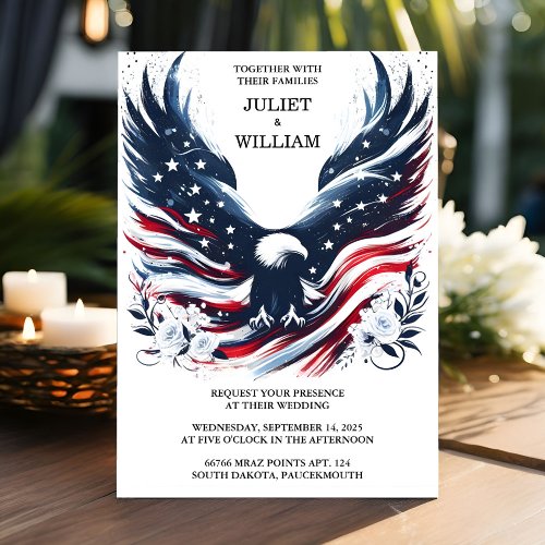The Navy Army War Marine Tactical Military Wedding Invitation
