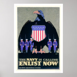 The Navy is Calling - Enlist Now (US02291A) Poster