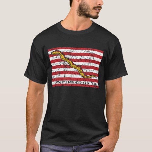 The Navy Rattlesnake Jack Dont Tread On Me Flag T_Shirt