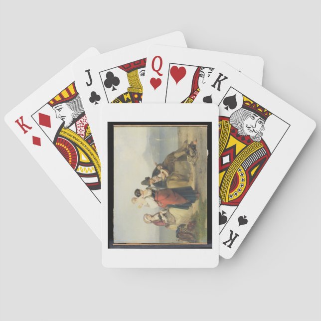 The Neapolitan Family, 1865 (oil on panel) Poker Cards (Back)