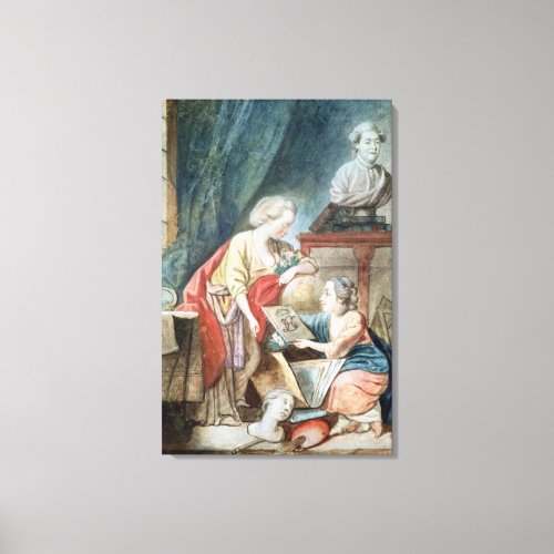 The Necker Family in 1780 Canvas Print