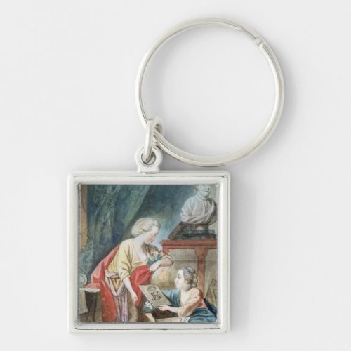 The Necker Family in 1780 Keychain