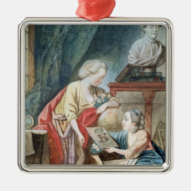 The Necker Family in 1780 Metal Ornament (Front)